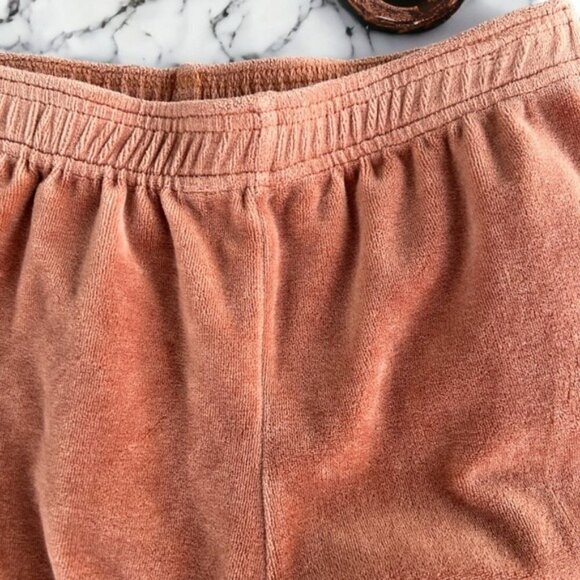 Monrow Velour High Waist Vintage Sweatpants Size XS Dry Rose Natural MSRP $158 - Picture 13 of 14